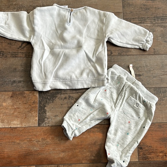 Zara Baby Grey Sweat Set - Picture 2 of 3